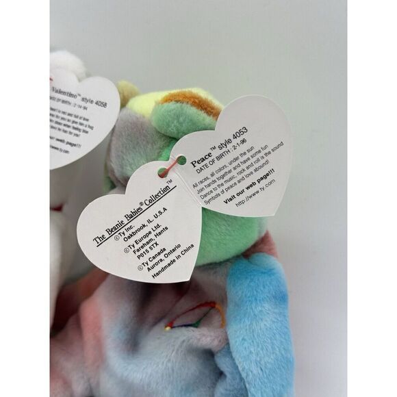 Lot Of 4 Beanie Babies Erin Valentino Valentina Peace READ FOR MORE INFO - Picture 8 of 16